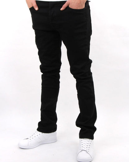 Marshall Artist – Schmal zulaufende Jeans in Schwarz mit Stückfärbung