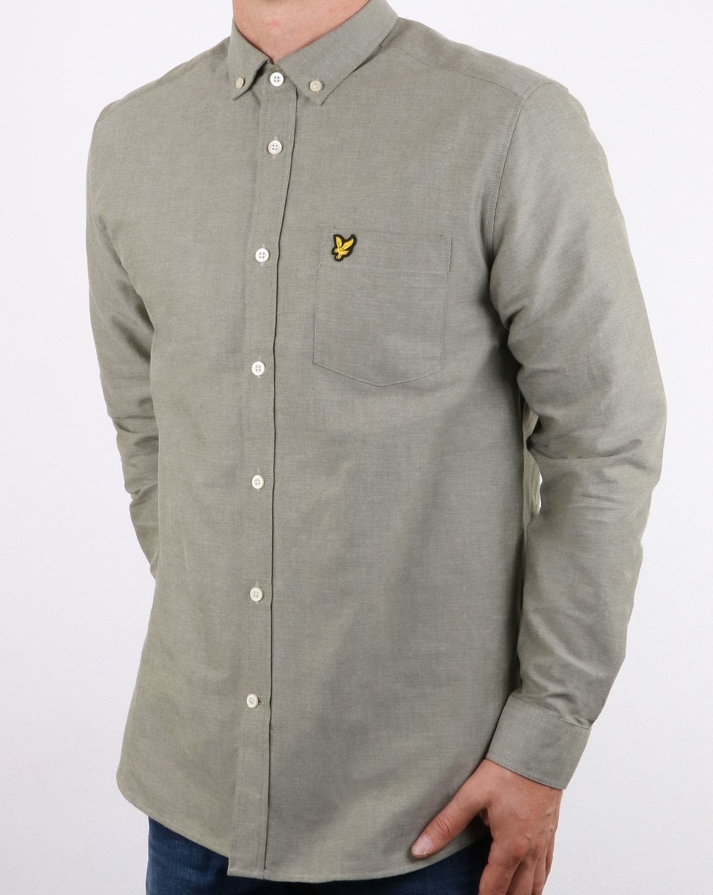 Lyle And Scott Oxford-Hemd Woodland Green