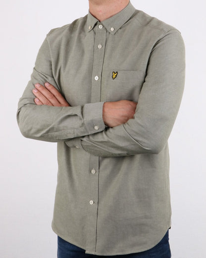 Lyle And Scott Oxford-Hemd Woodland Green