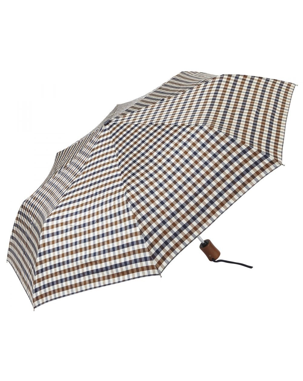 Aquascutum Club Check Umbrella Vicuna