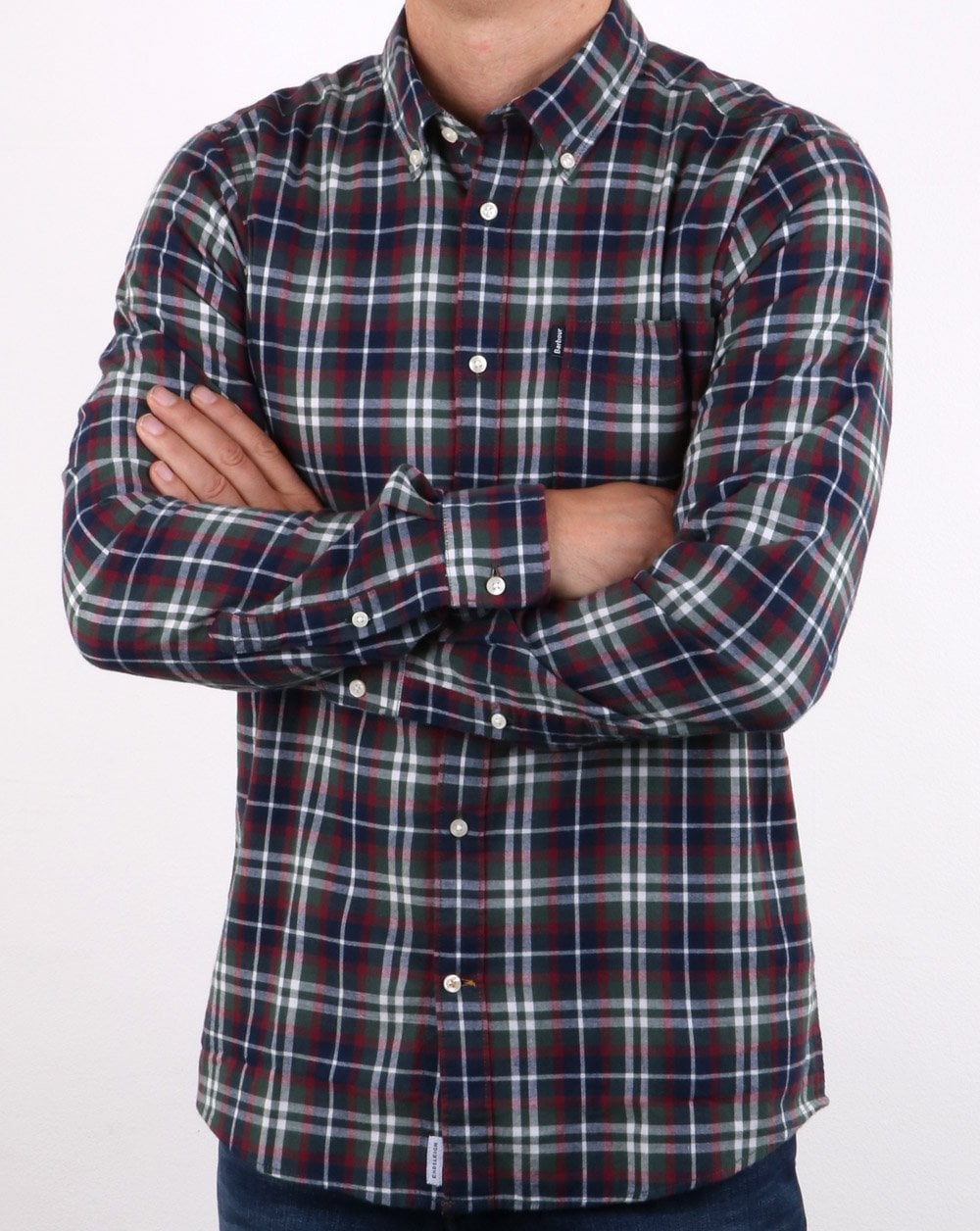 Barbour – Endsleigh Racing – Grünes Karohemd