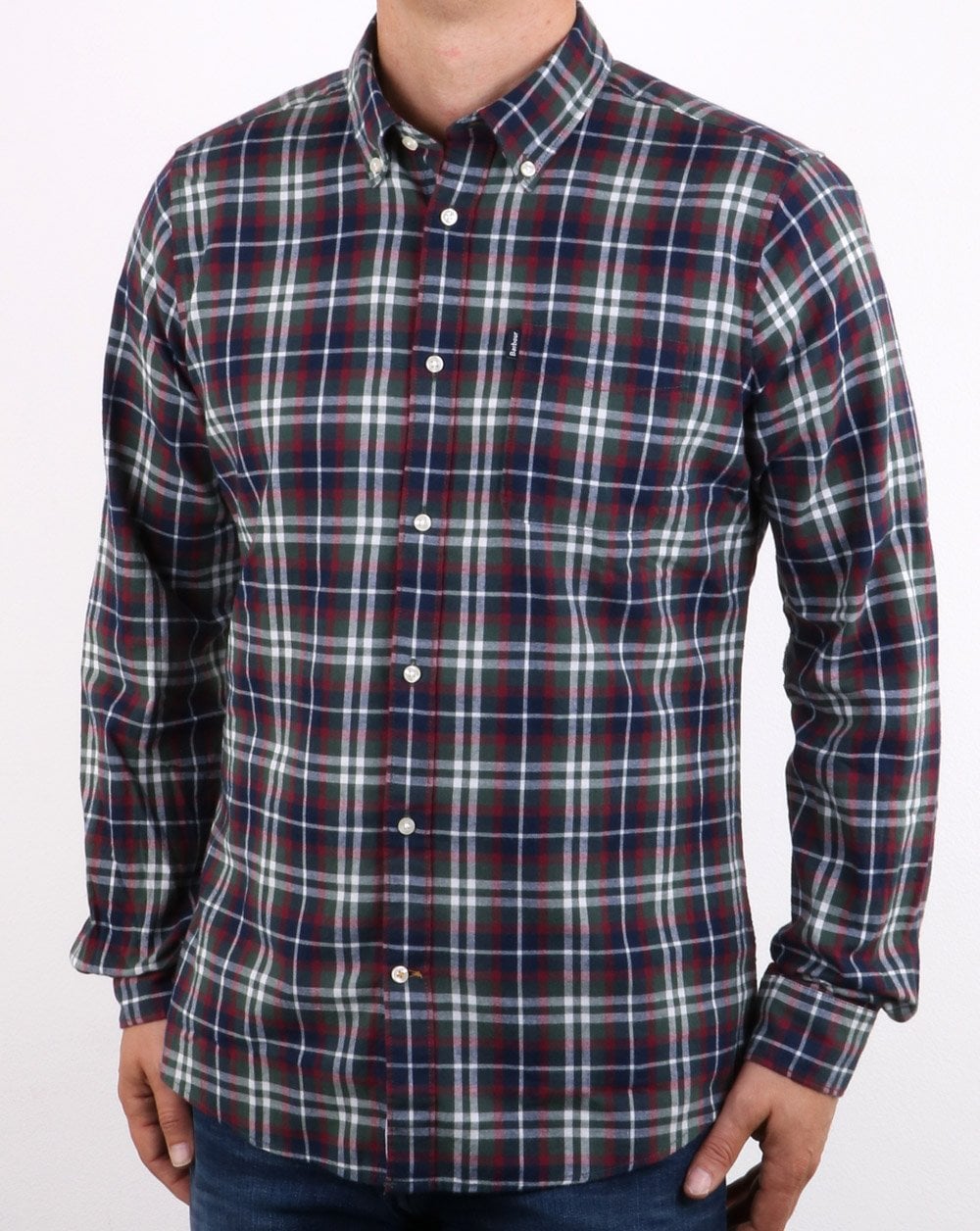 Barbour – Endsleigh Racing – Grünes Karohemd