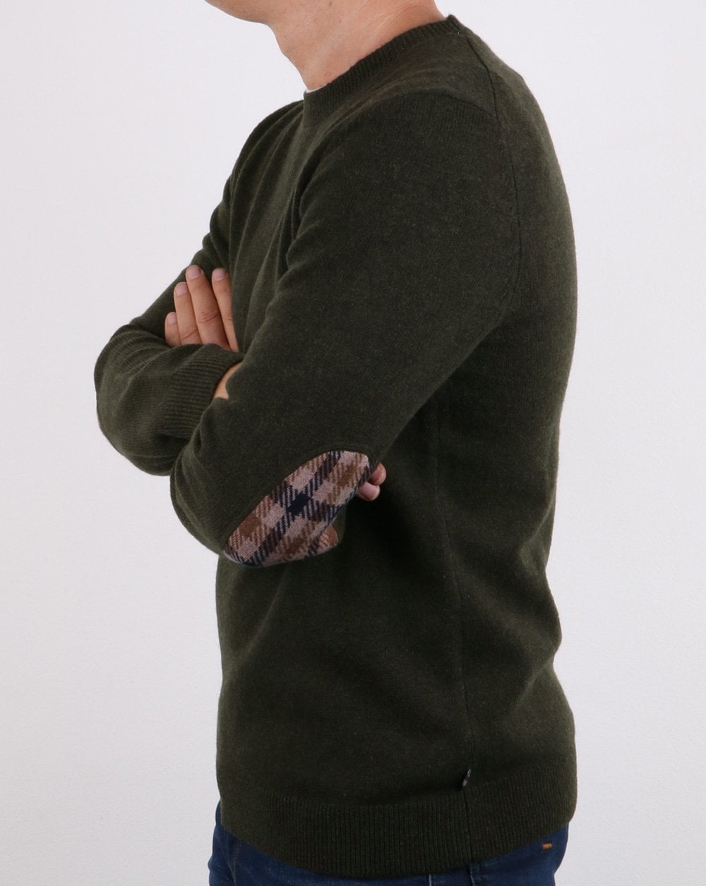 Aquascutum Lance Lambswool Jumper Military Green