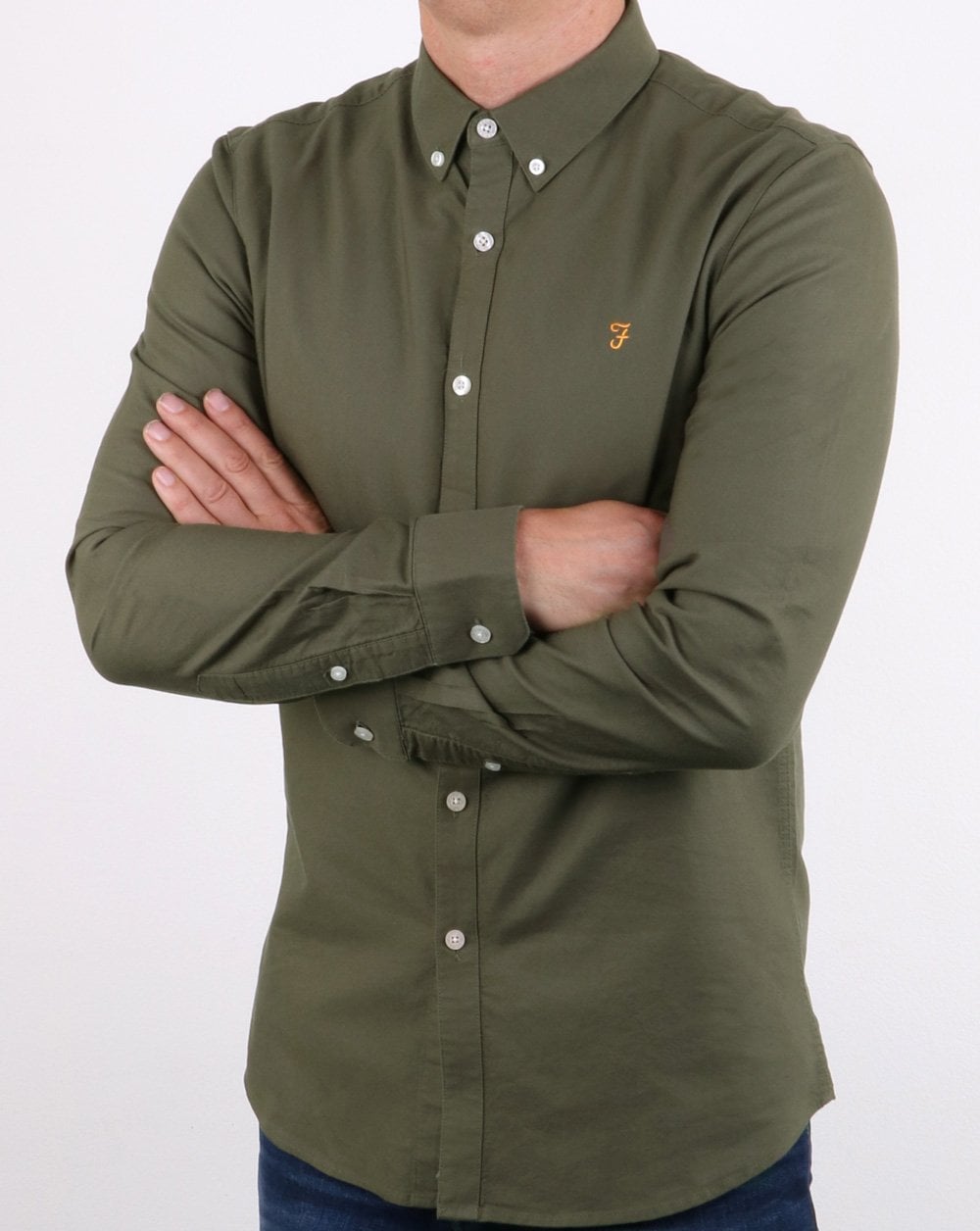 Farah – Brewer – Hemd in Militärgrün