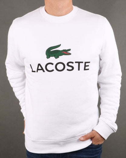 Lacoste Logo Sweatshirt Weiß