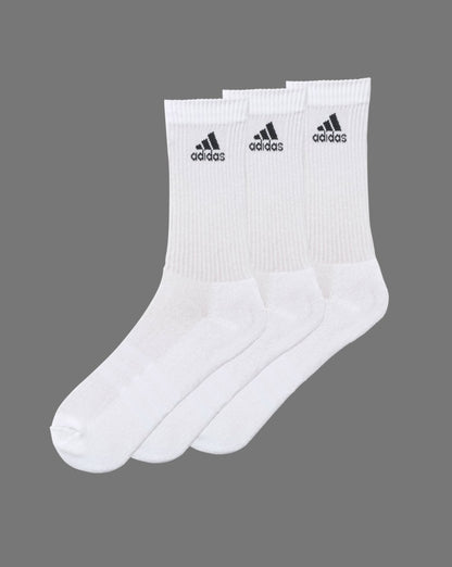 Adidas Originals 3er-Pack gestreifte Socken Weiß/Weiß/Schwarz