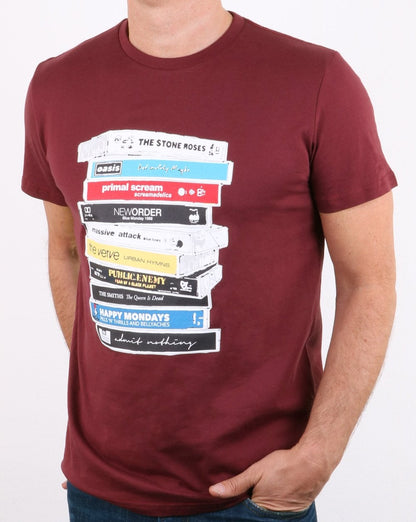Weekend Offender Kassetten T-Shirt Bordeaux