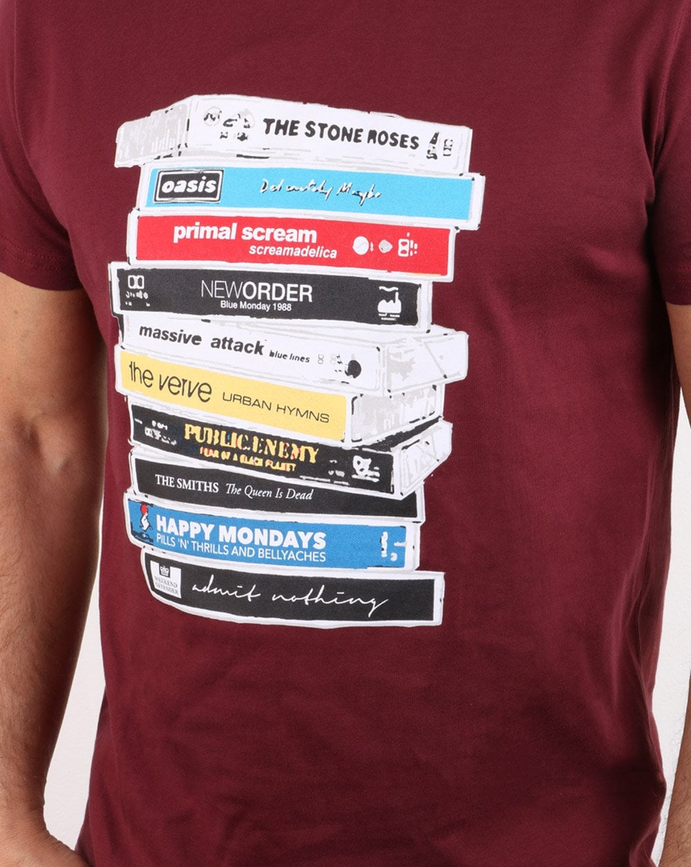 Weekend Offender Kassetten T-Shirt Bordeaux