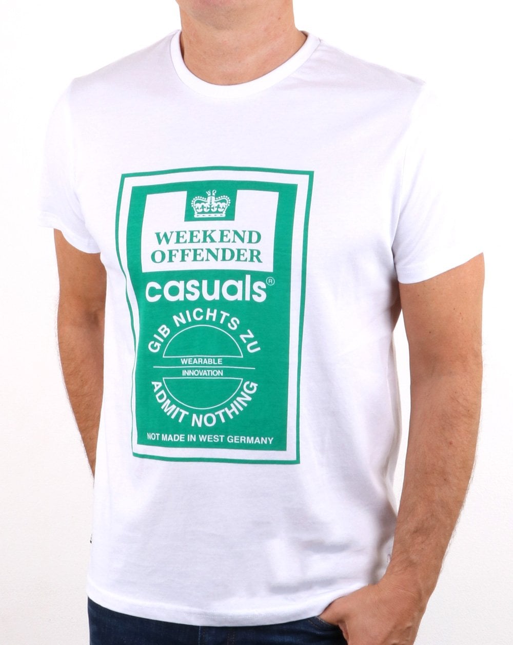 Wochenende Täter Gib Nicht Zu T-shirt Weiß