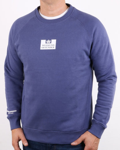 Weekend Offender Saddler Sweatshirt Helles Marineblau