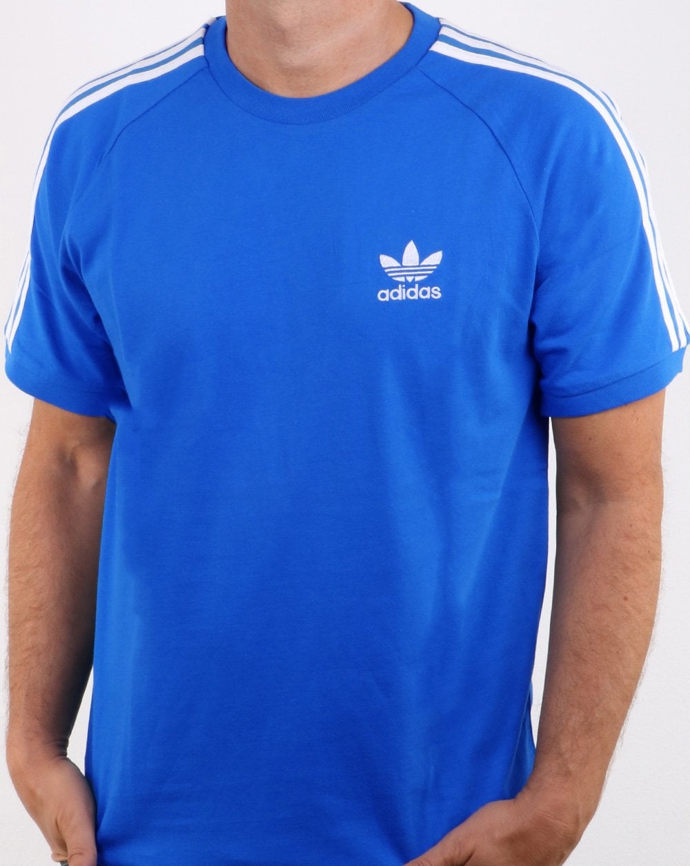Adidas Originals 3-Streifen T-Shirt Bluebird