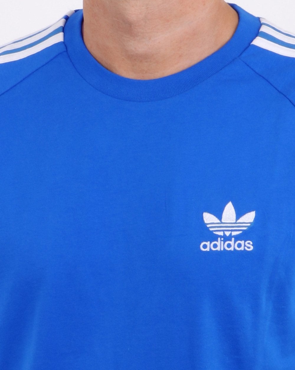 Adidas Originals 3-Streifen T-Shirt Bluebird