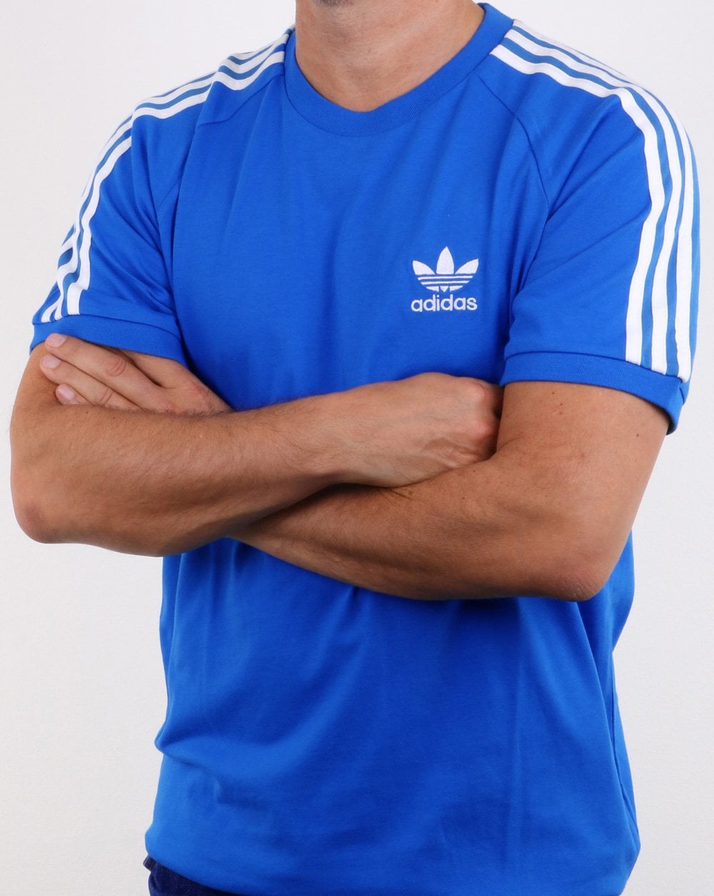 Adidas Originals 3-Streifen T-Shirt Bluebird