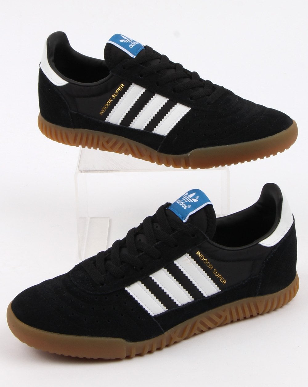 Adidas Indoor Super Trainers Schwarz/Weiß/Gummi