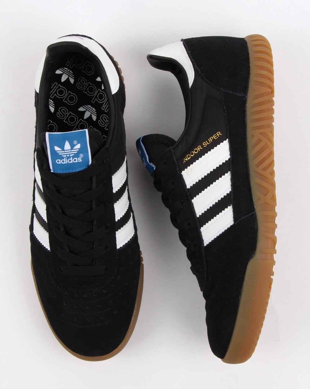 Adidas Indoor Super Trainers Schwarz/Weiß/Gummi