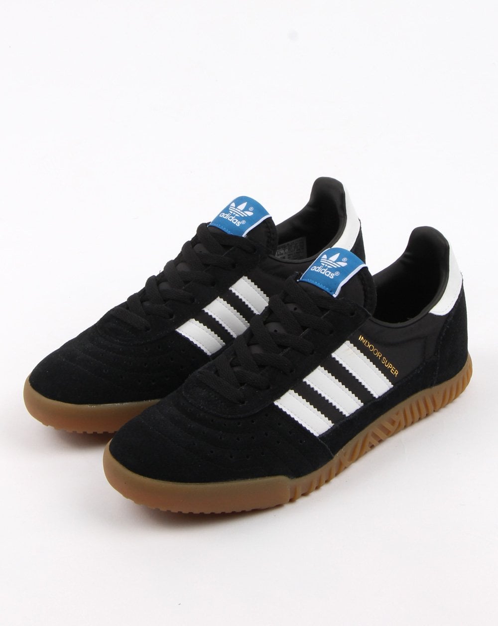 Adidas Indoor Super Trainers Schwarz/Weiß/Gummi