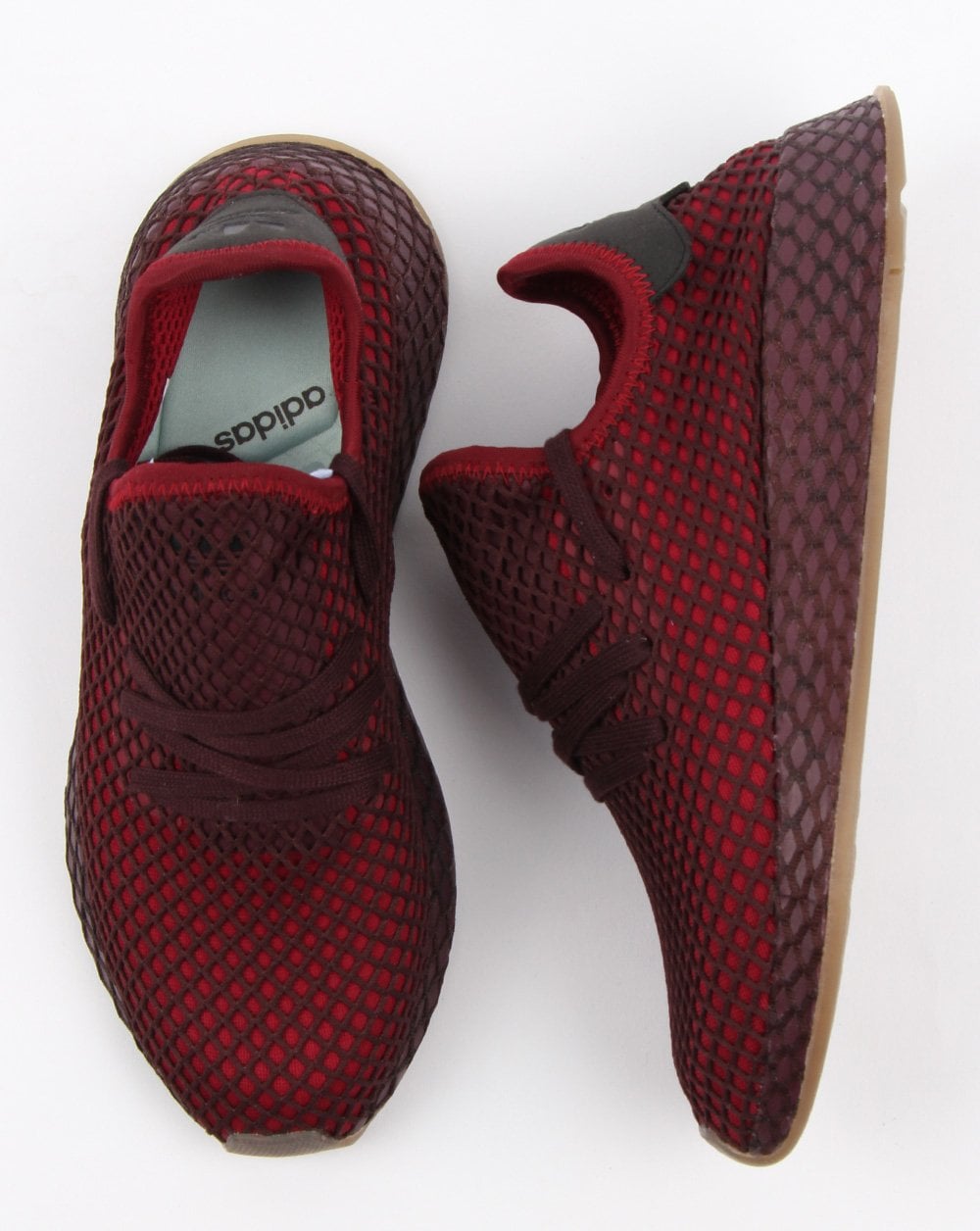 Adidas Deerupt Runner Sneaker Burgund/Aschgrün