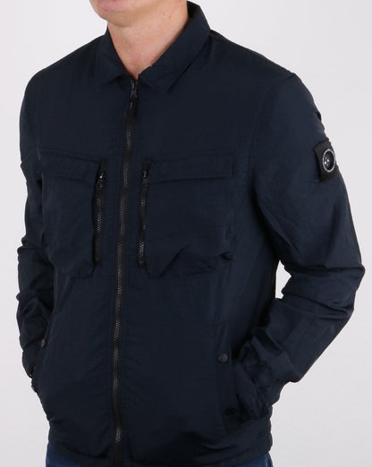 Marshall Artist Garment Dyed Overshirt Marineblau