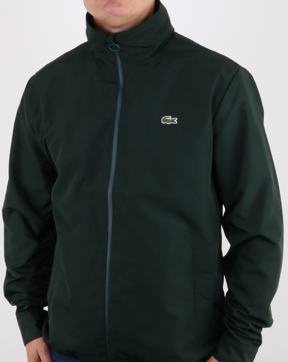 Lacoste Jacke mit verdeckter Kapuze, Dunkelgrün