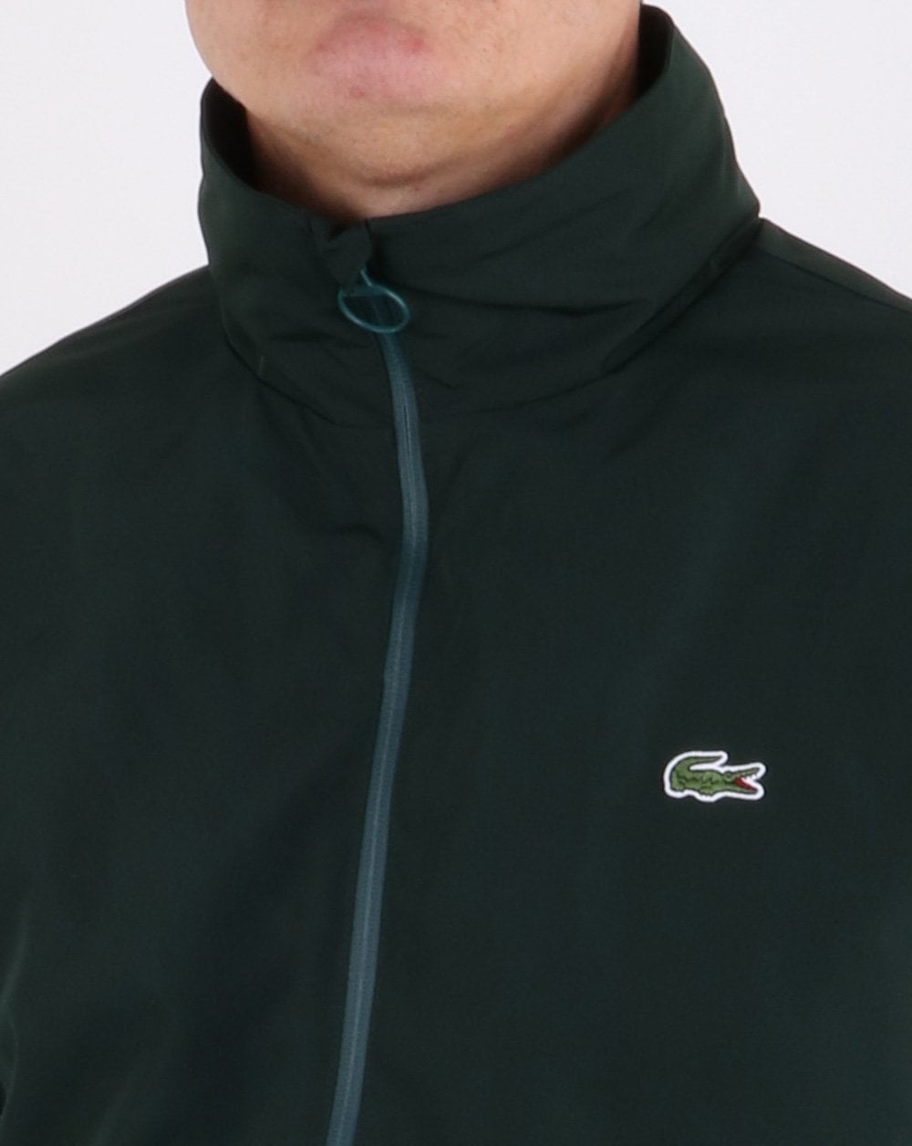 Lacoste Jacke mit verdeckter Kapuze, Dunkelgrün