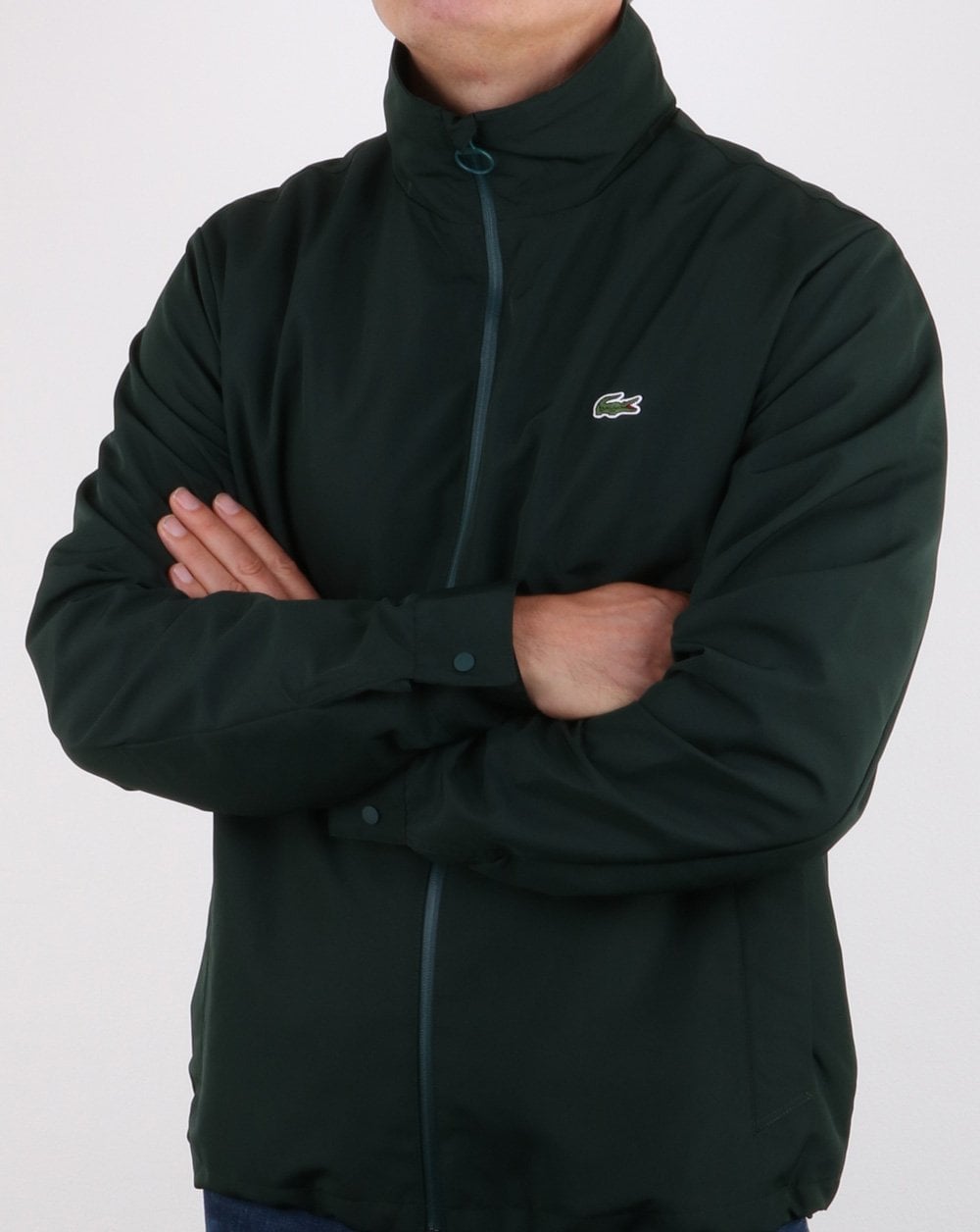 Lacoste Jacke mit verdeckter Kapuze, Dunkelgrün