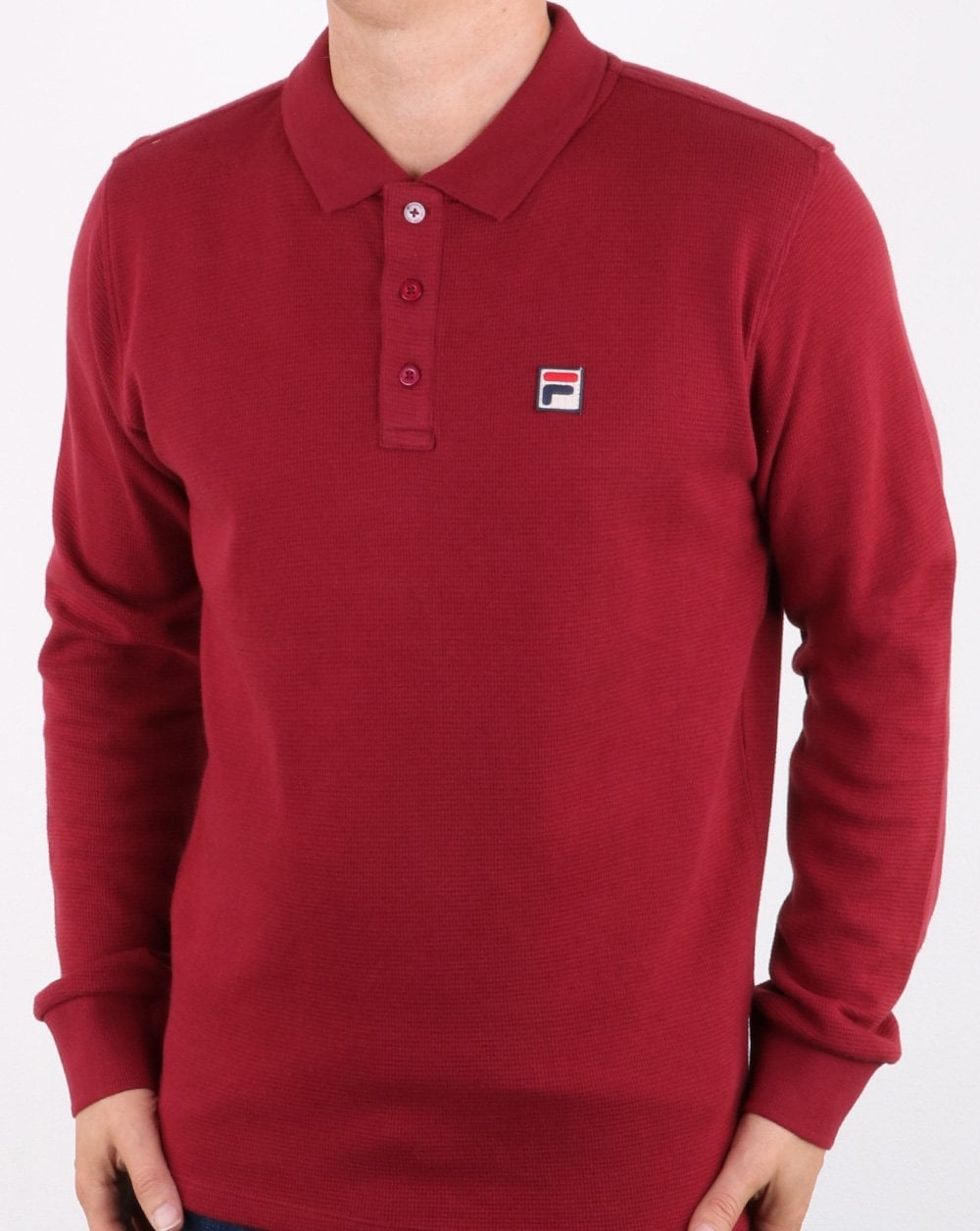Fila Vintage Langarm-Poloshirt Tibetrot