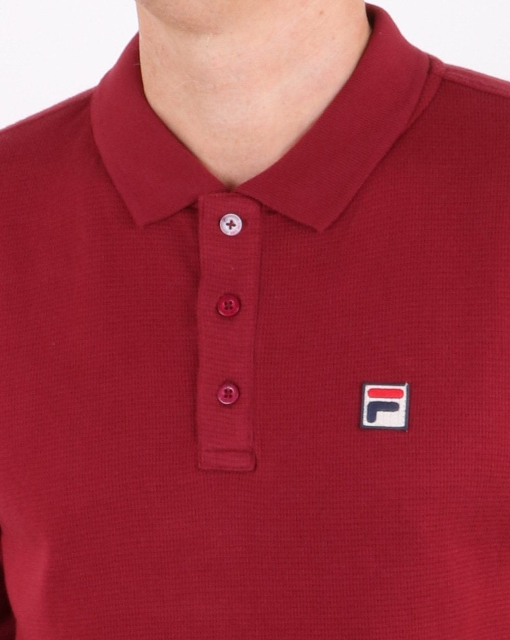 Fila Vintage Langarm-Poloshirt Tibetrot