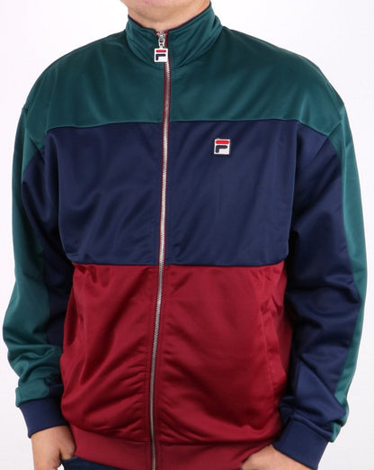 Fila Vintage Sterling Trainingsjacke Atlantic Deep/Marineblau/Tibetrot