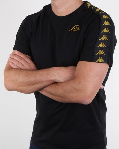 Kappa Banda Coen T-Shirt Schwarz/Gold