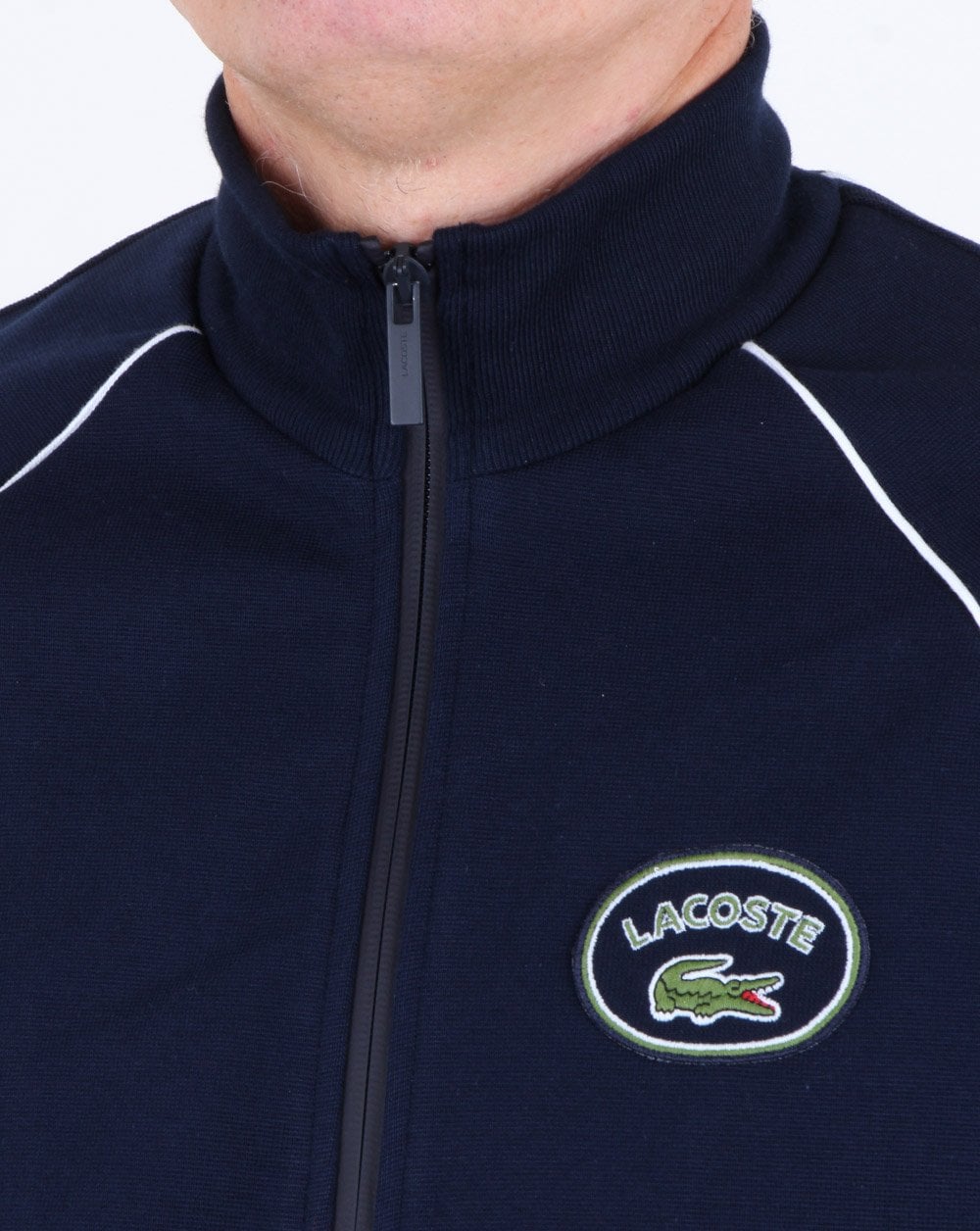 Lacoste Milano – Vintage-Trainingsjacke aus Baumwolle in Marineblau