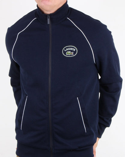 Lacoste Milano – Vintage-Trainingsjacke aus Baumwolle in Marineblau