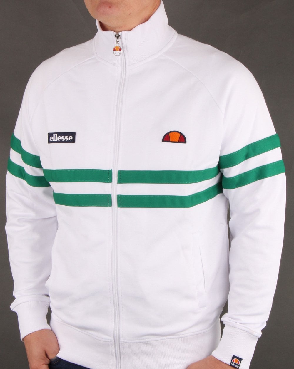 Ellesse Rimini Trainingsjacke Weiß/Grün