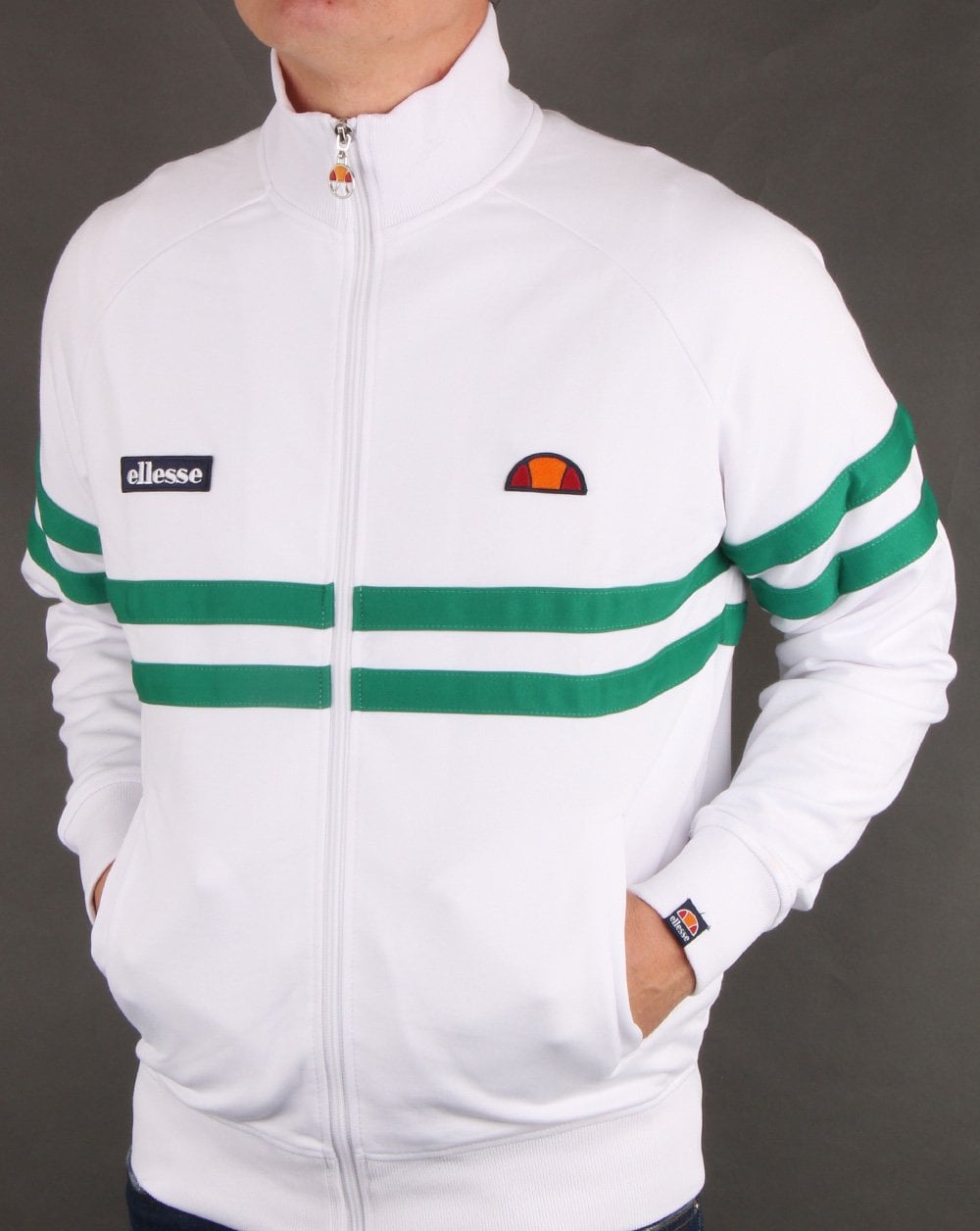 Ellesse Rimini Trainingsjacke Weiß/Grün