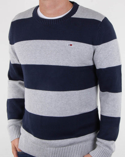 Tommy Hilfiger Blockpullover Hellgrau Heather/Navy