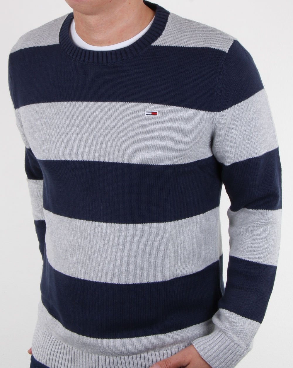 Tommy Hilfiger Block Sweater Light Grey Heather/Navy