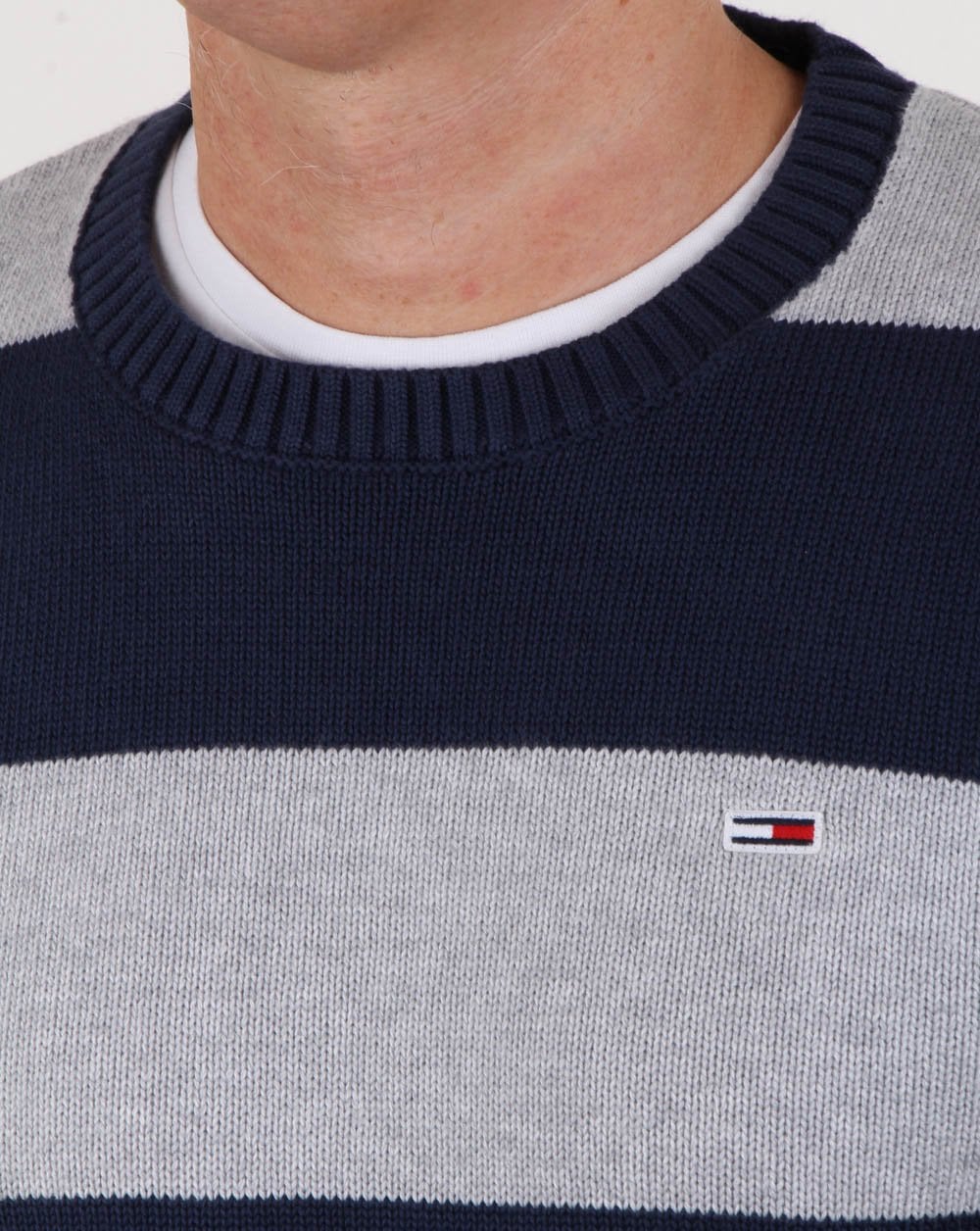 Tommy Hilfiger Block Sweater Light Grey Heather/Navy