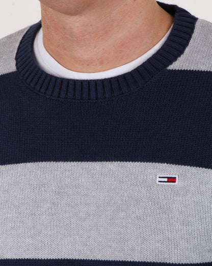 Tommy Hilfiger Blockpullover Hellgrau Heather/Navy