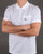 Lacoste Contrast Collar Polo Shirt White and Navy