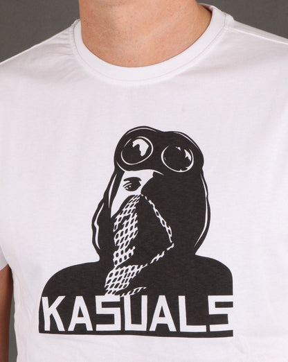 80er Casual Classics Freizeit-T-Shirt Weiß