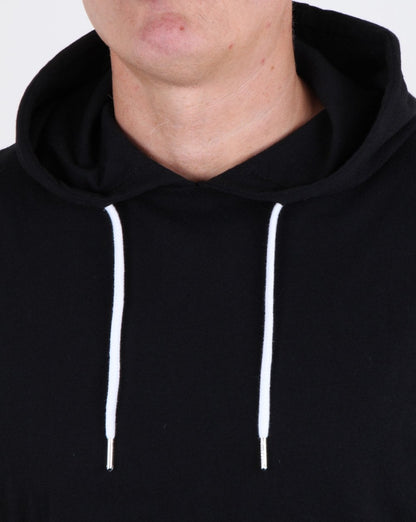 Ellesse – Oratoria – Langärmliges T-Shirt mit Kapuze in Schwarz