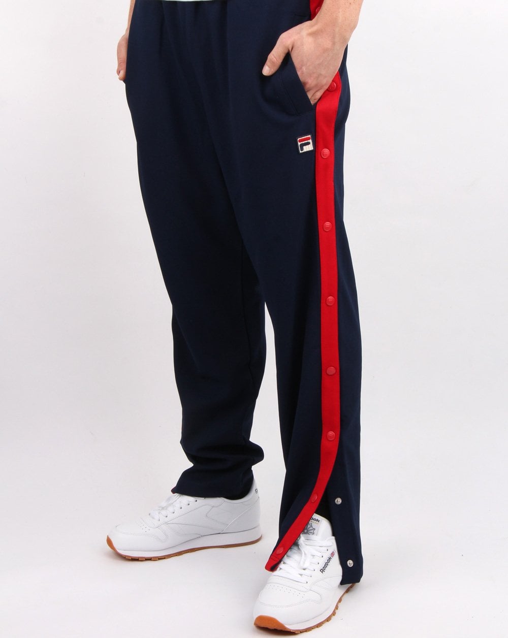 Fila Vintage Popper Pants Navy/red