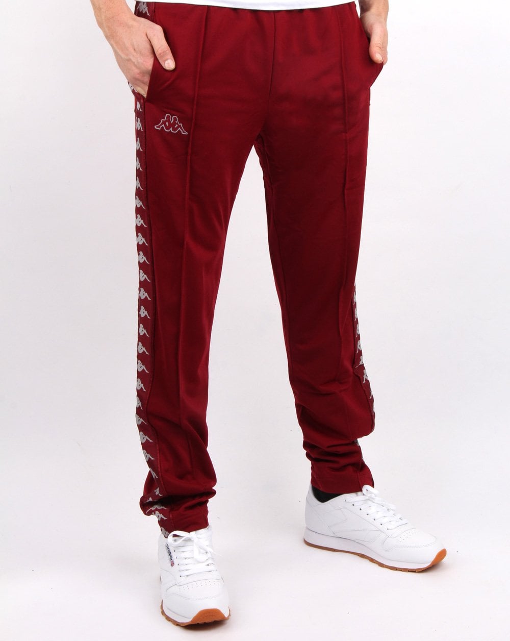 Kappa – Banda Astoria – Schmale Hose in Burgunderrot