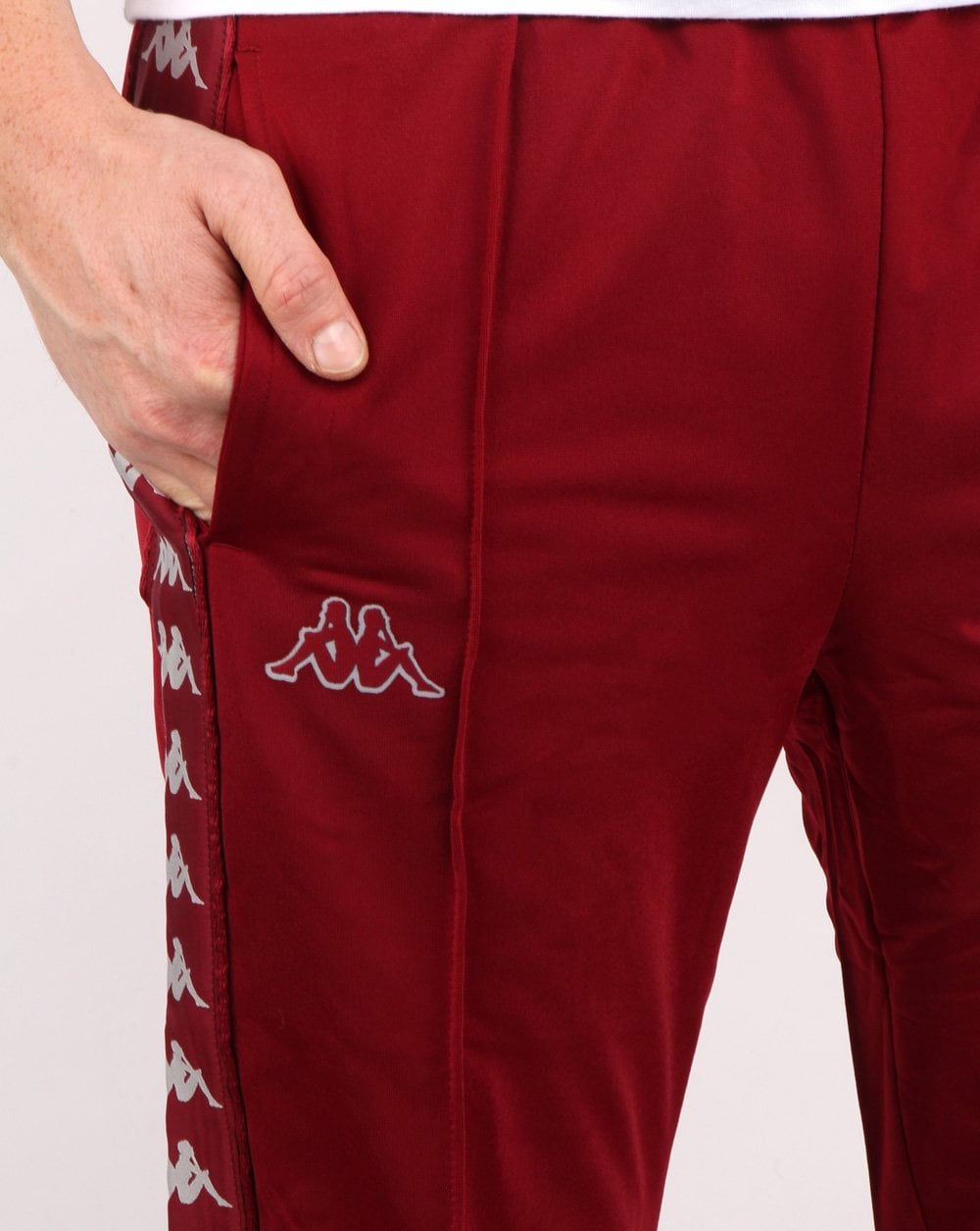 Kappa – Banda Astoria – Schmale Hose in Burgunderrot