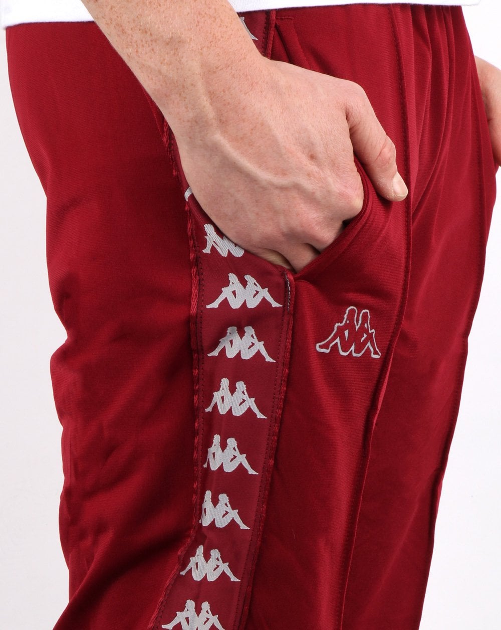 Kappa – Banda Astoria – Schmale Hose in Burgunderrot