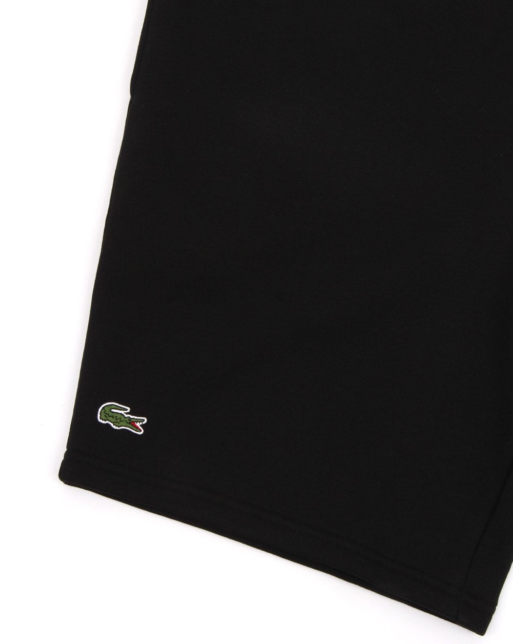 Lacoste – Fleece-Shorts mit Gesäßtasche in Schwarz