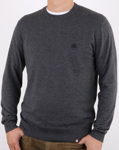 Pretty Green Hinchcliffe Rundhalspullover Dunkelgrau