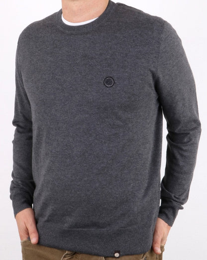 Pretty Green Hinchcliffe Rundhalspullover Dunkelgrau