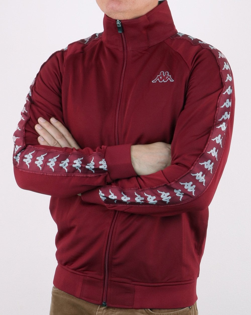 Kappa Banda Anniston Slim Track Top Burgundy