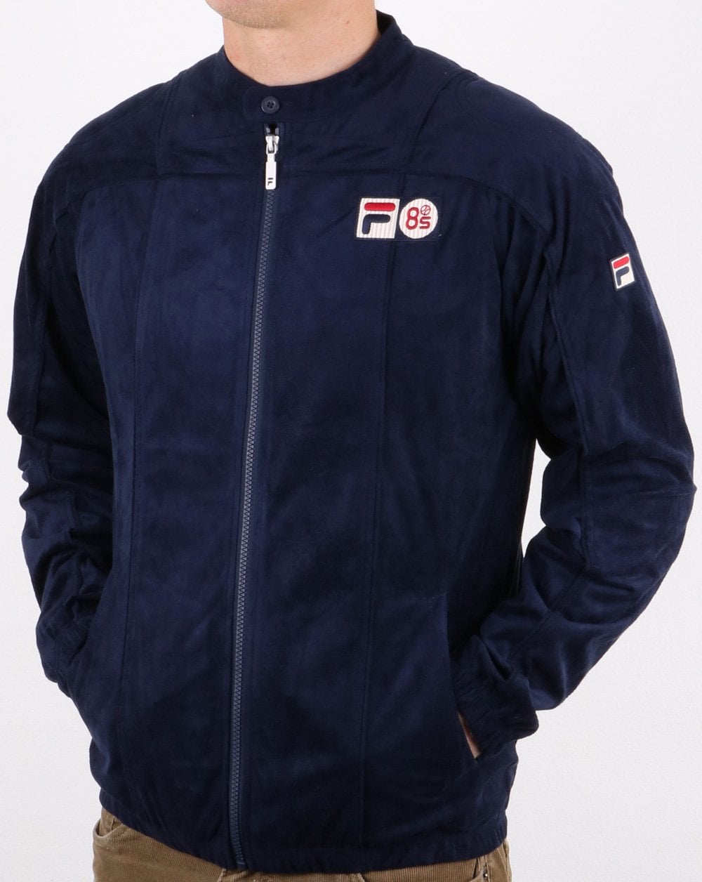 Fila Vintage – Terrinda Mk3 Pro – Trainingsjacke mit Badge, Marineblau