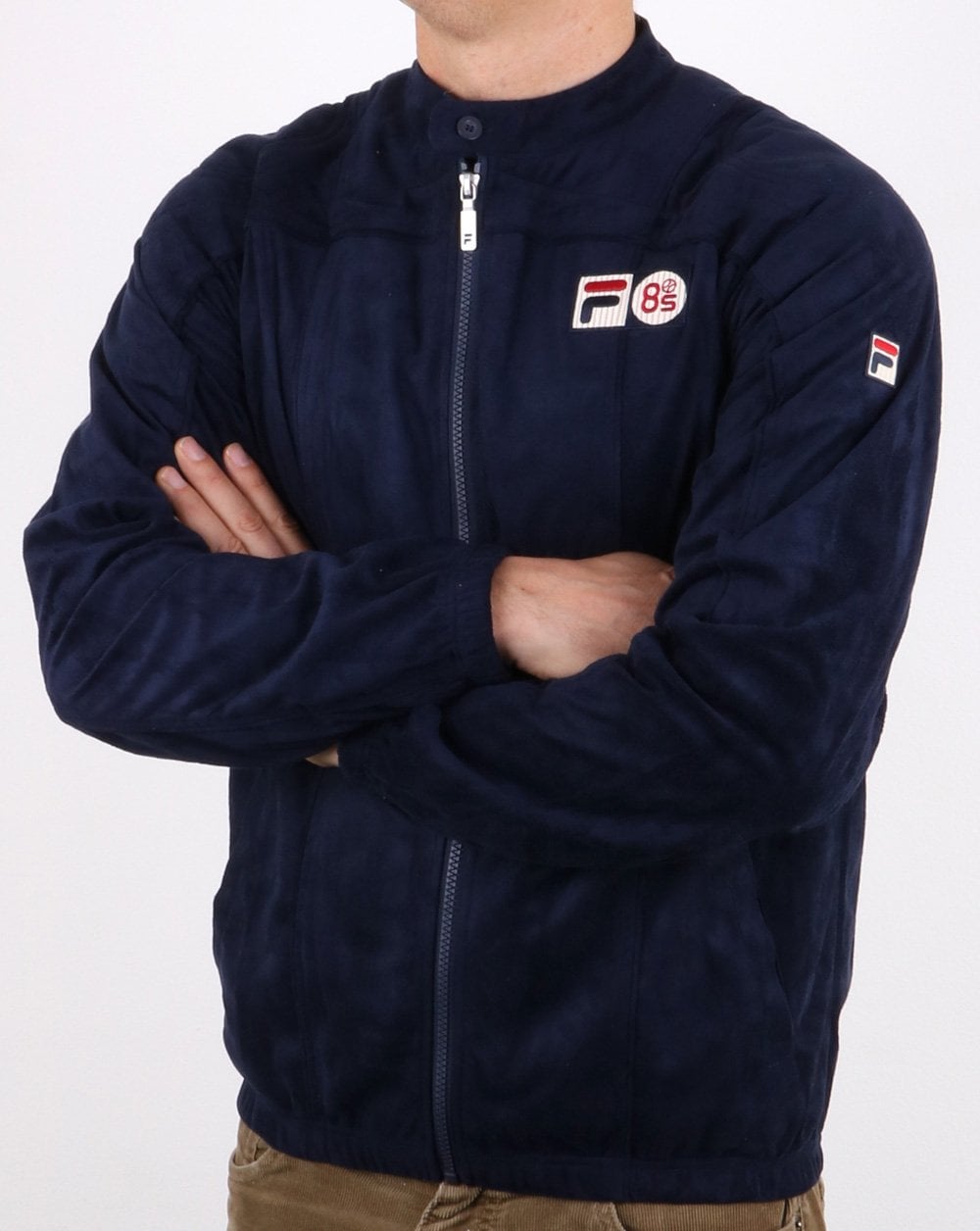 Fila Vintage – Terrinda Mk3 Pro – Trainingsjacke mit Badge, Marineblau